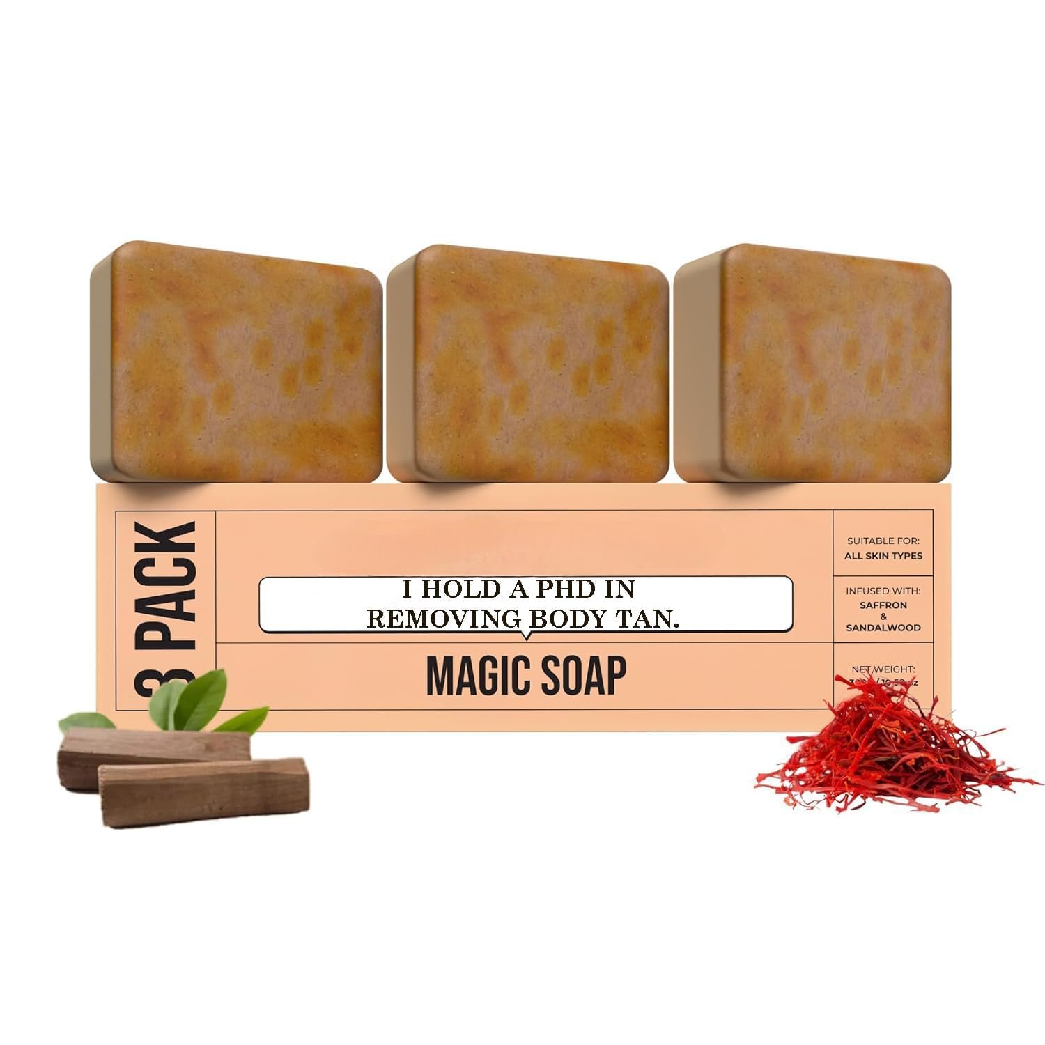 Soap Tan Removal Sandalwood & Saffron and Coconut oil Soaps Ghar Soaps Sandalwood & Saffron Magic Soap 300 g