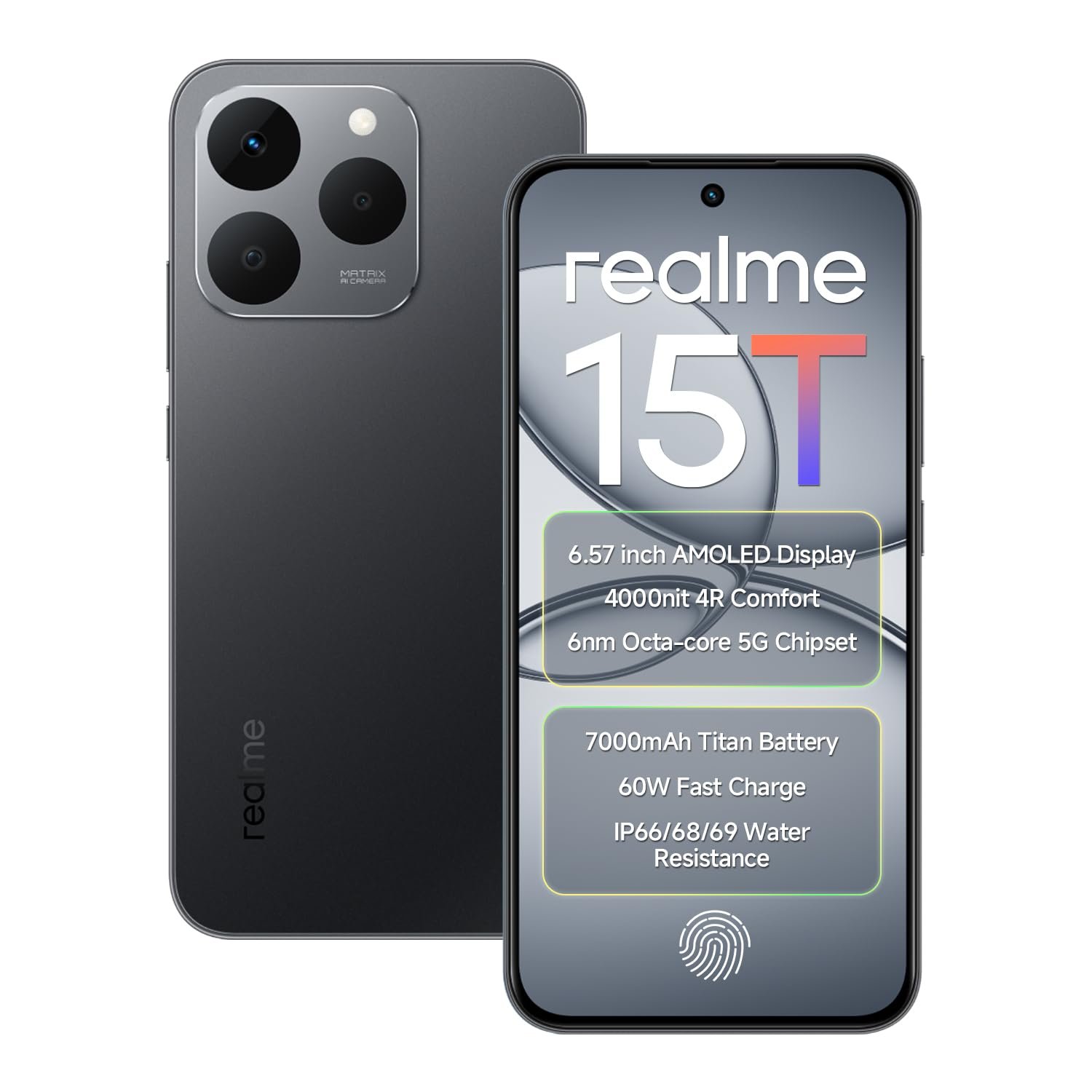 realme 15T 5G Smartphone 256GB ROM 8GB RAM 7000mAh Battery 8GB RAM
