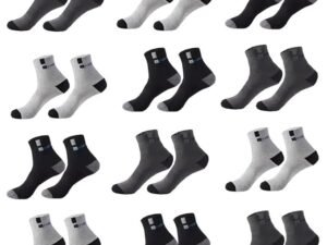 SJeware 12 Pairs Solid Cotton Ankle Socks Pack