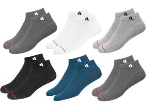 SJeware 12 Pairs Solid Cotton Ankle Socks Pack