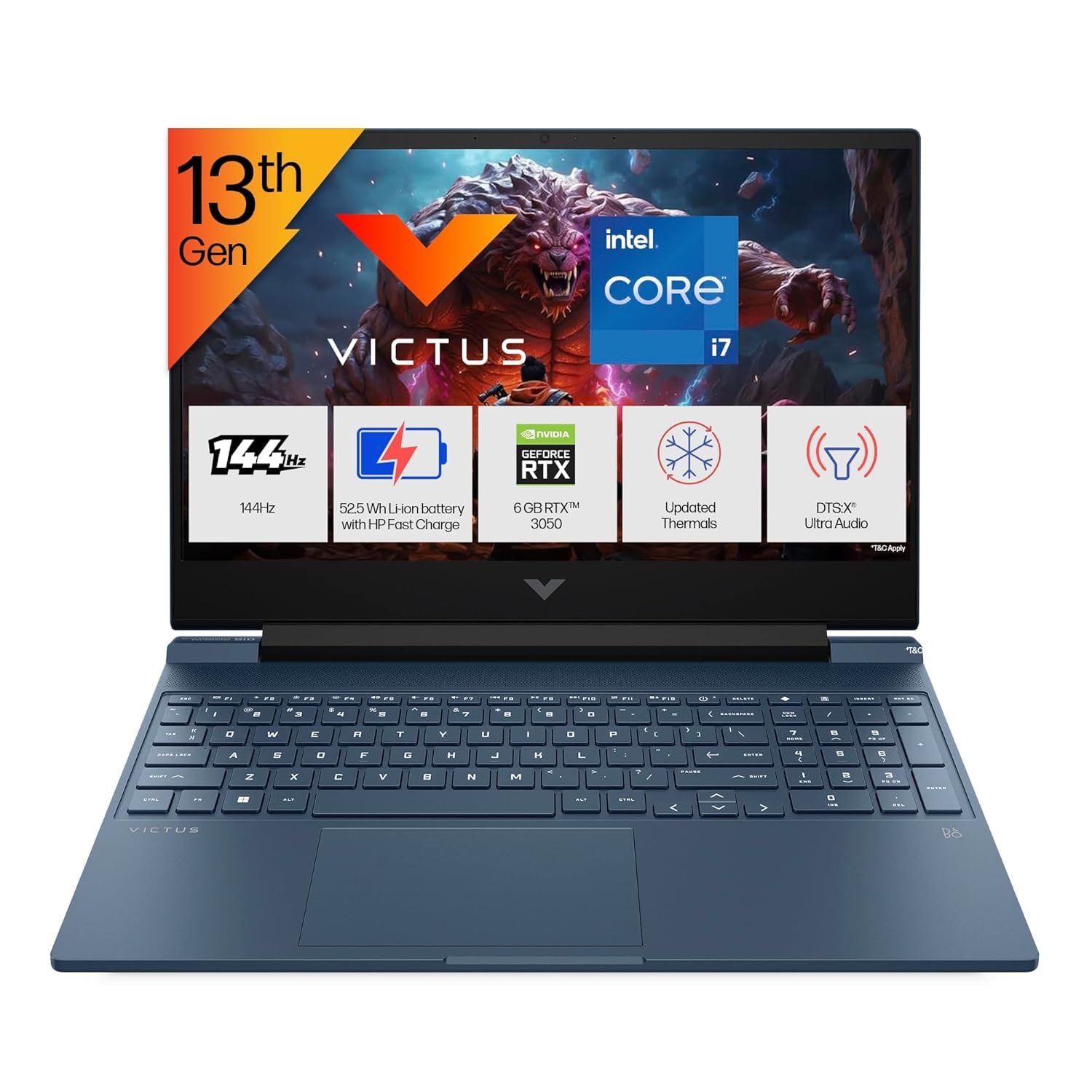 HP Victus, Intel Core i7, 13th Gen-13620H, 6 GB RTX HP Victus 12th Gen i5‑12450H RTX 2050 gaming laptop