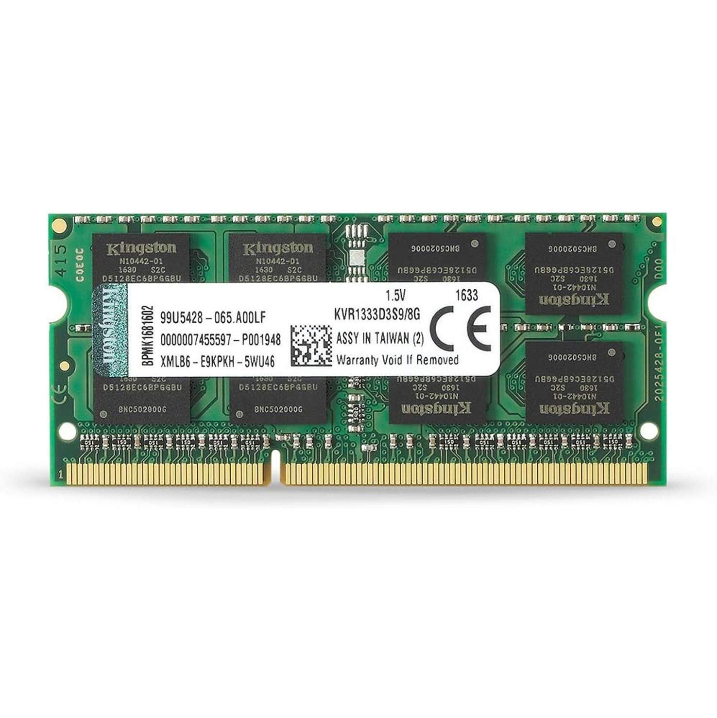 Kingston KVR1333D3S9/8G ValueRAM 8GB 1333MHz DDR3 Non-ECC CL9 SO-DIMM Notebook 8GB RAM