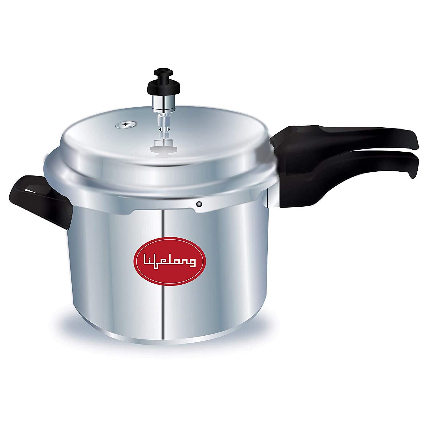Lifelong Outer Lid Pressure Cooker, 3 Litre - Durable Aluminum, Butterfly Curve 3 Litre Pressure Cooker