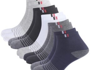 SJeware 12 Pairs Solid Cotton Ankle Socks Pack