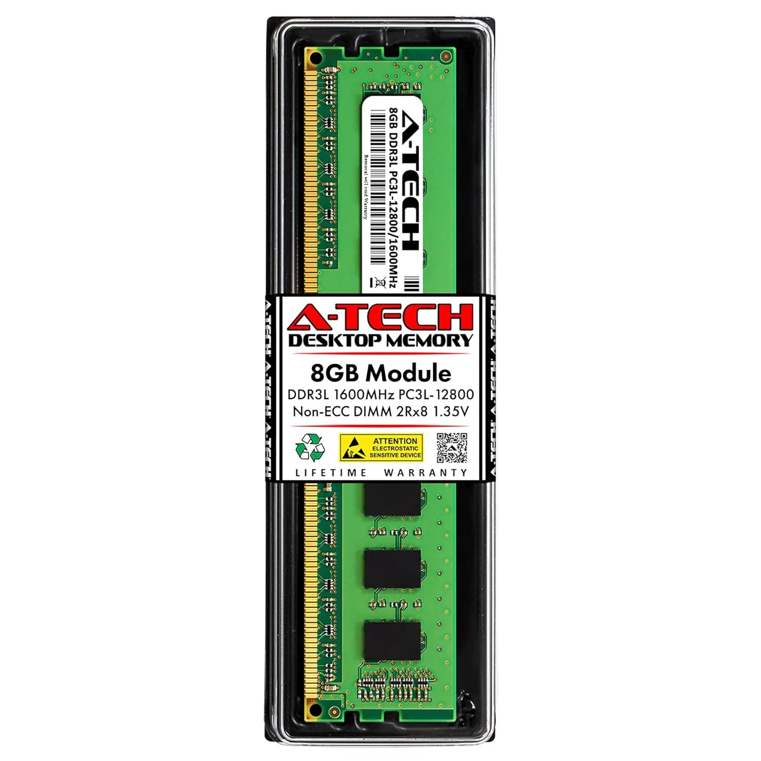 A-Tech 8GB RAM Replacement for Crucial CT102464BD160B | DDR3/DDR3L 1600MHz 8GB RAM