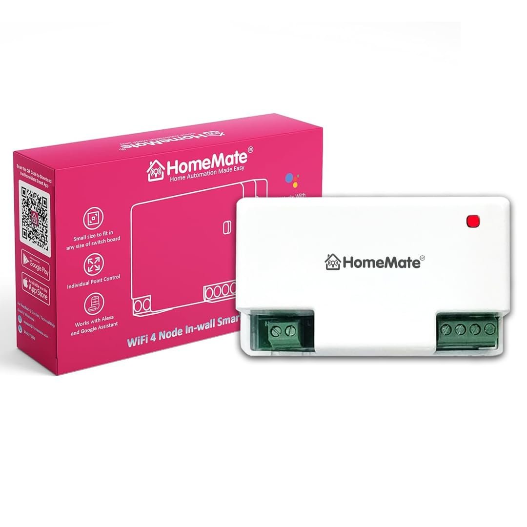 HomeMate WiFi 4 Node Smart Switch | No Hub Required home appliances
