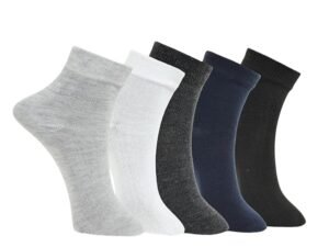SJeware 12 Pairs Solid Cotton Ankle Socks Pack