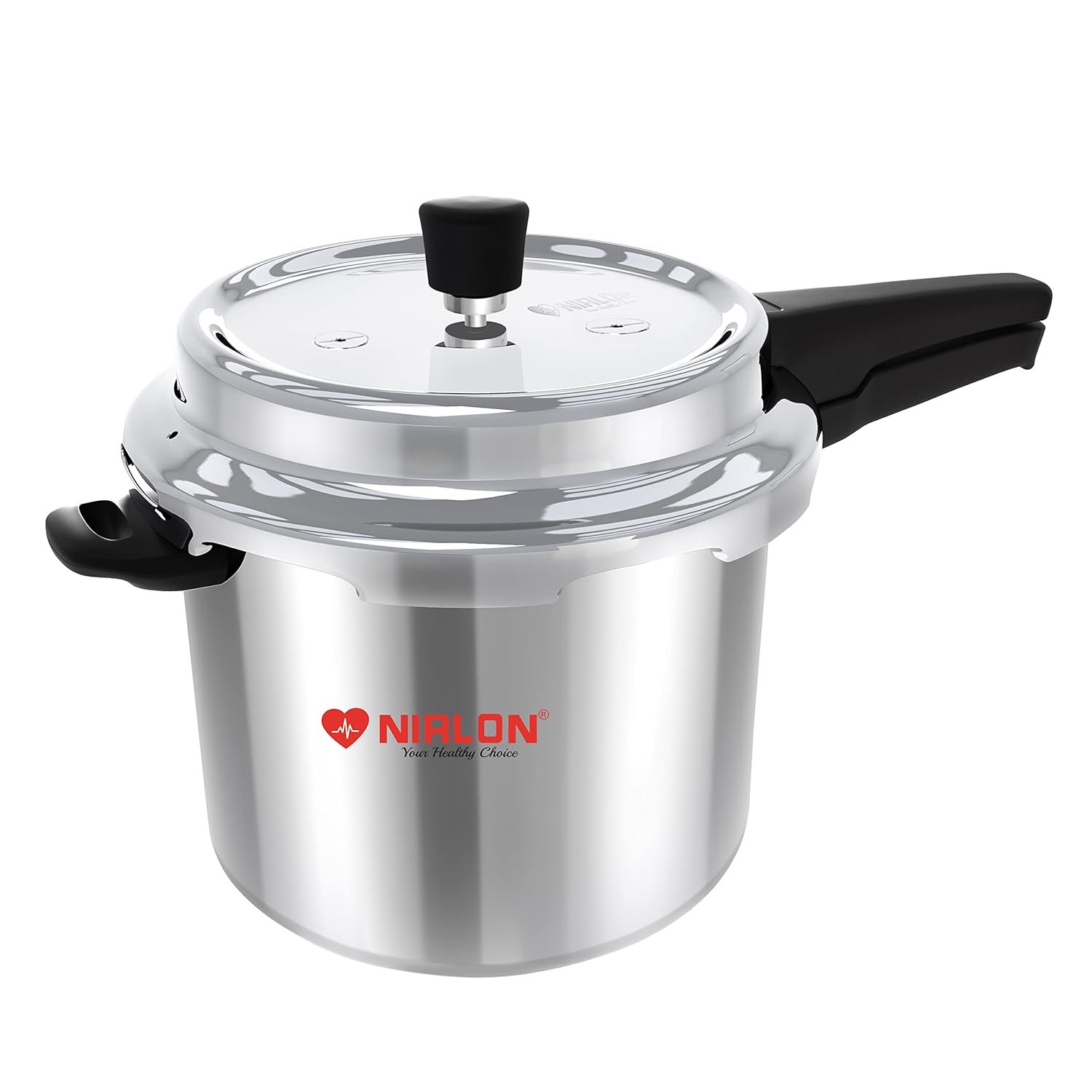 NIRLON Induction Compatible Outer Lid Stainless Steel Pressure Cooker, 3 Butterfly Curve 3 Litre Pressure Cooker