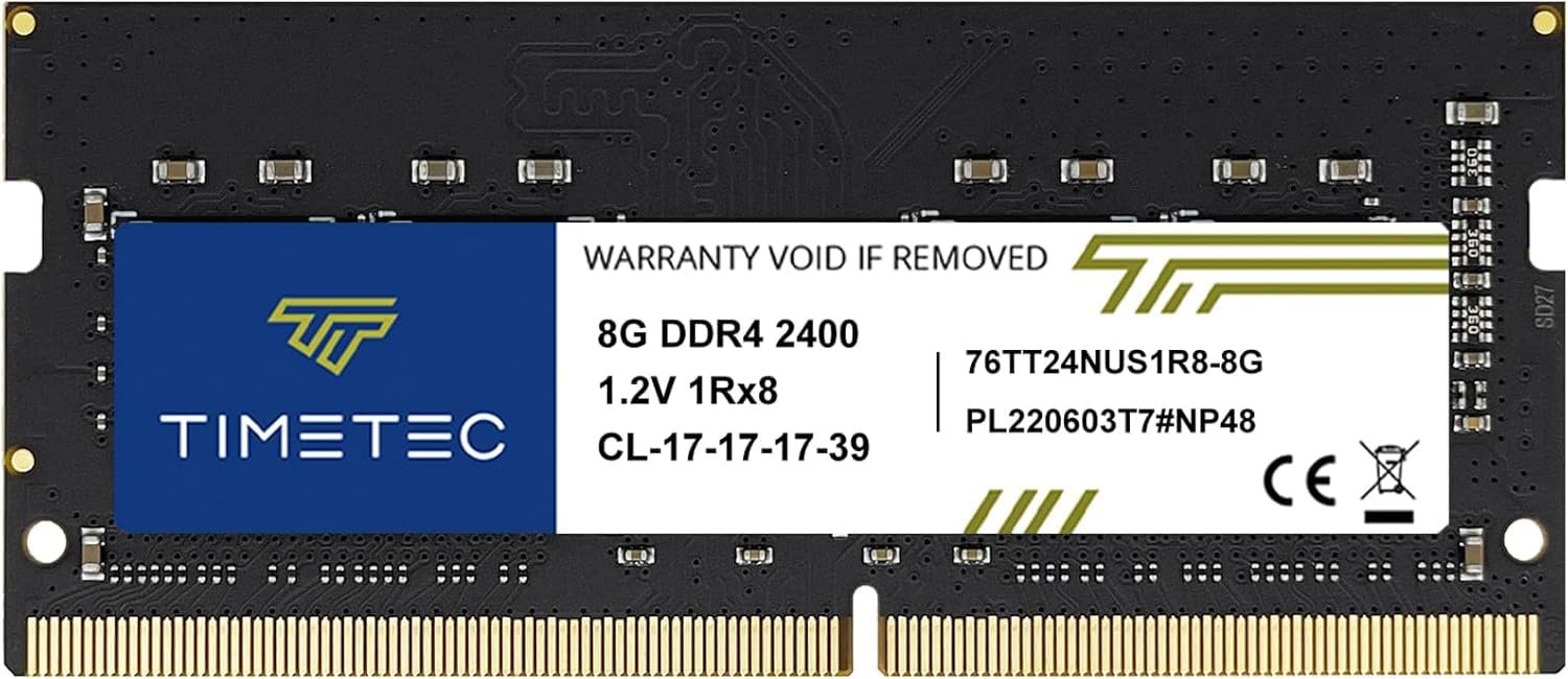 Timetec Premium 8GB DDR4 2400MHz (DDR4-2400) PC4-19200 (PC4-2400T) Non-ECC Unbuffered 8GB RAM