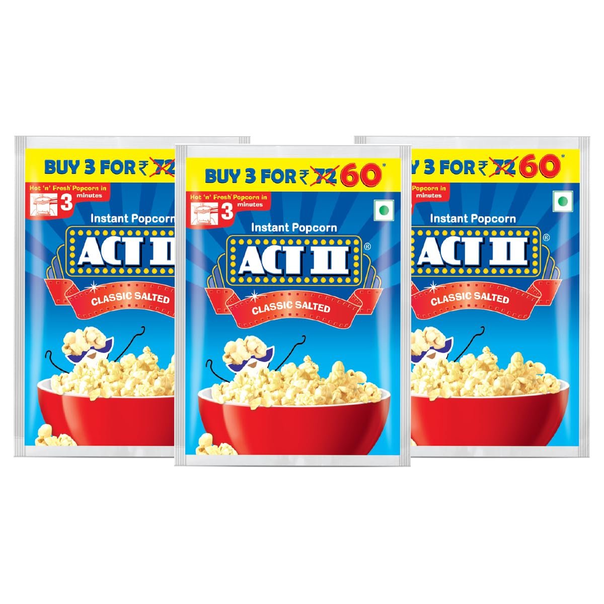 ACT II Popcorn IPC Classic Salted Combo Pack, 59G (Pack best deals