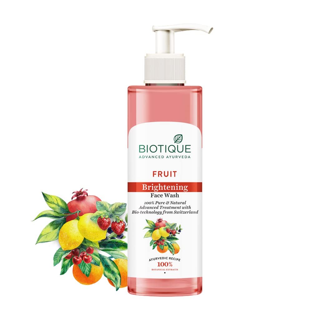 Biotique Fruit Brightening Face Wash| Ayurvedic and Organically Pure| Advanced Cetaphil Gentle Skin Hydrating Face Wash 125 ml