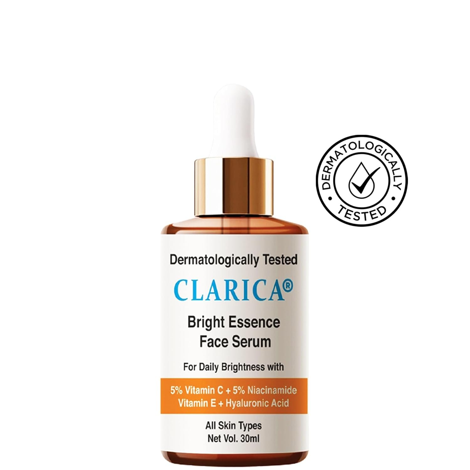 Clarica Skin Brightening Vitamin C 5% Face Serum for Dull Garnier Bright Complete Vitamin C Booster Serum 30 ml