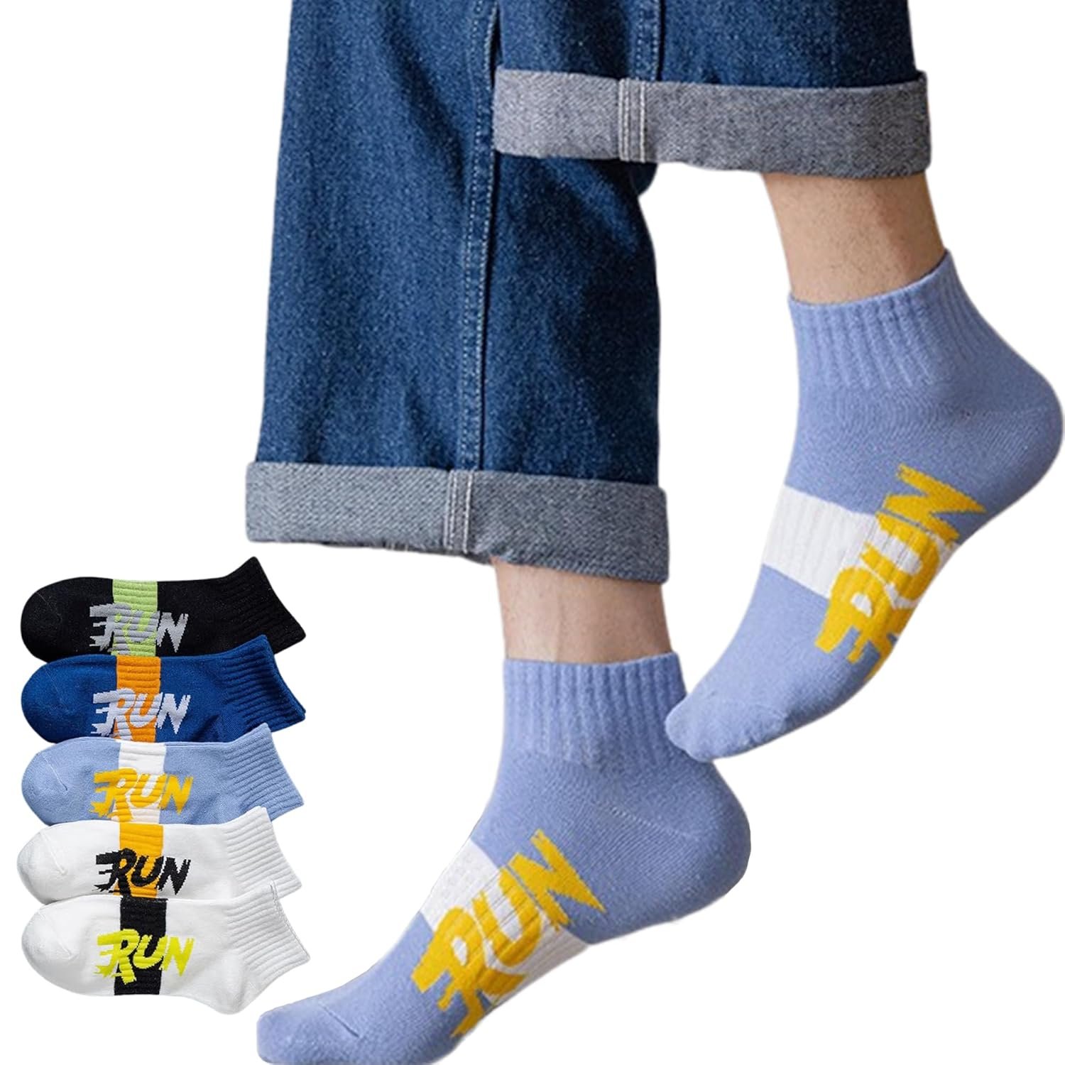 DIVUE Ankle Length Cotton Socks for Men & Women | SJeware 12 Pairs Solid Cotton Ankle Socks Pack