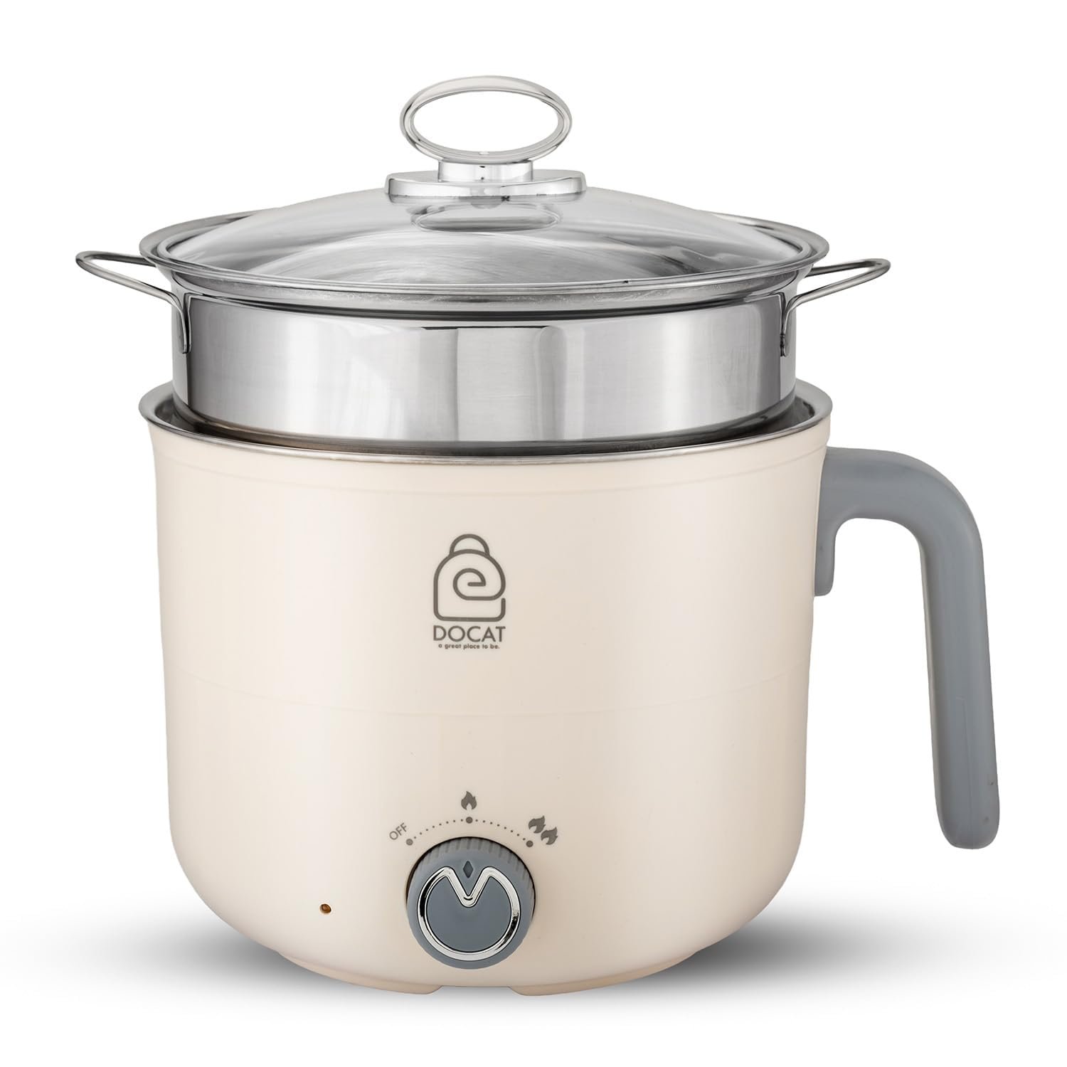 DOCAT Multi Cook Electric Kettle with Steamer 1.2 Liters Stainless home appliances
