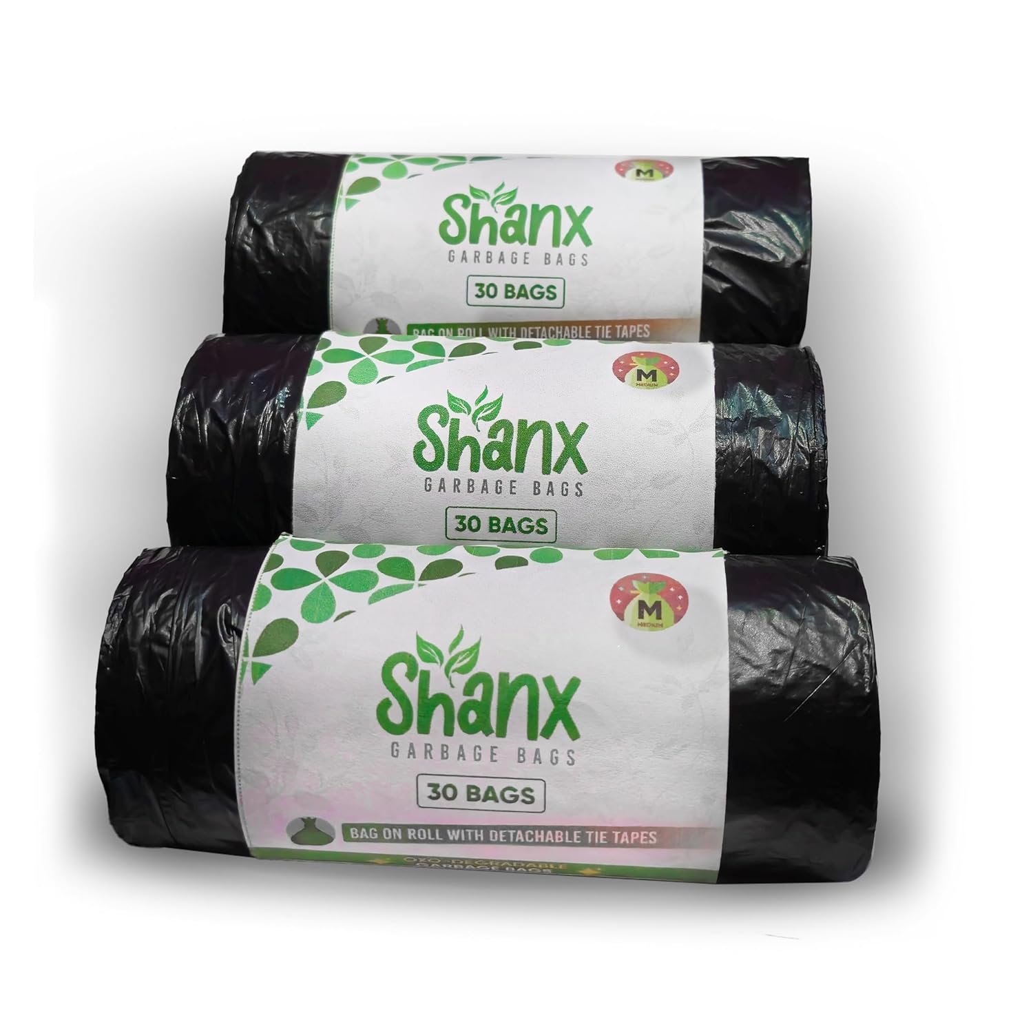 Garbage Bags Medium 90 Count|19 x 21 inches Black, For ʼgarbage bags medium 30 pcsʼ