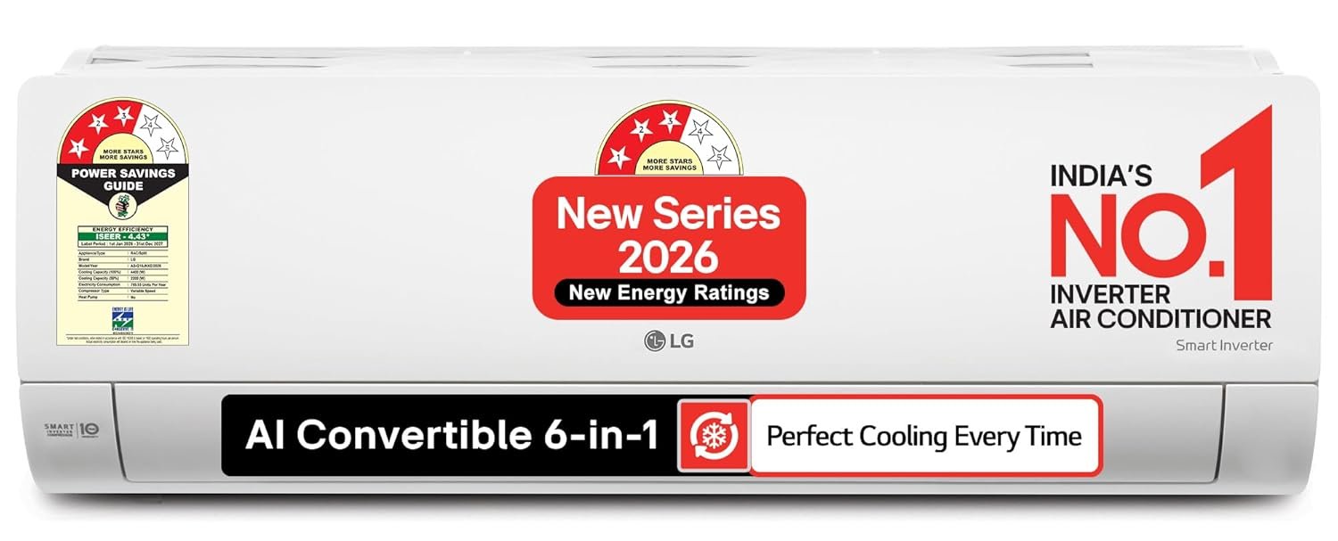 LG 1.5 Ton 3 Star Smart Inverter Split AC (Copper, LG 242 L 3‑Star Smart Inverter Frost‑Free Double Door Refrigerator