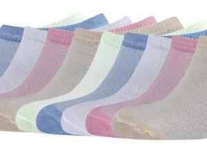 SJeware 12 Pairs Solid Cotton Ankle Socks Pack