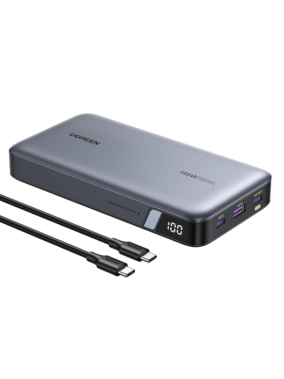 UGREEN PB205 145W Power Bank 25000mAh Portable Charger USB C Xiaomi Mi Power Bank 3i 20000 mAh